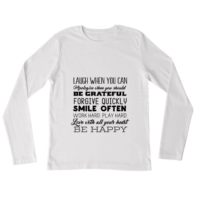 Sérénité Montagne Femme Manches Longues T-Shirt