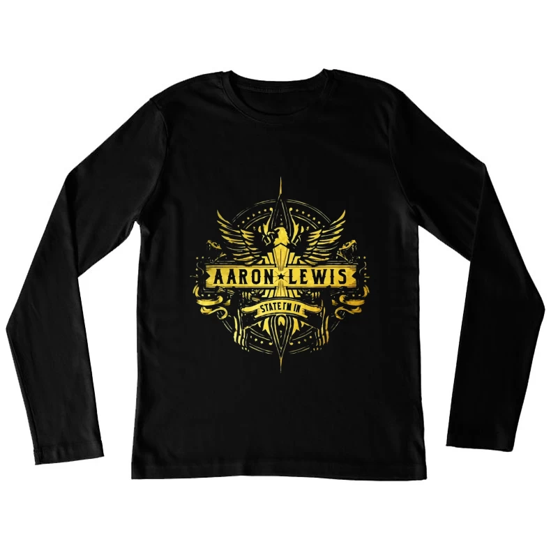 Aaron Lewis State I'm In - Golden Wings Logo Design Female Long Sleeve T-Shirt