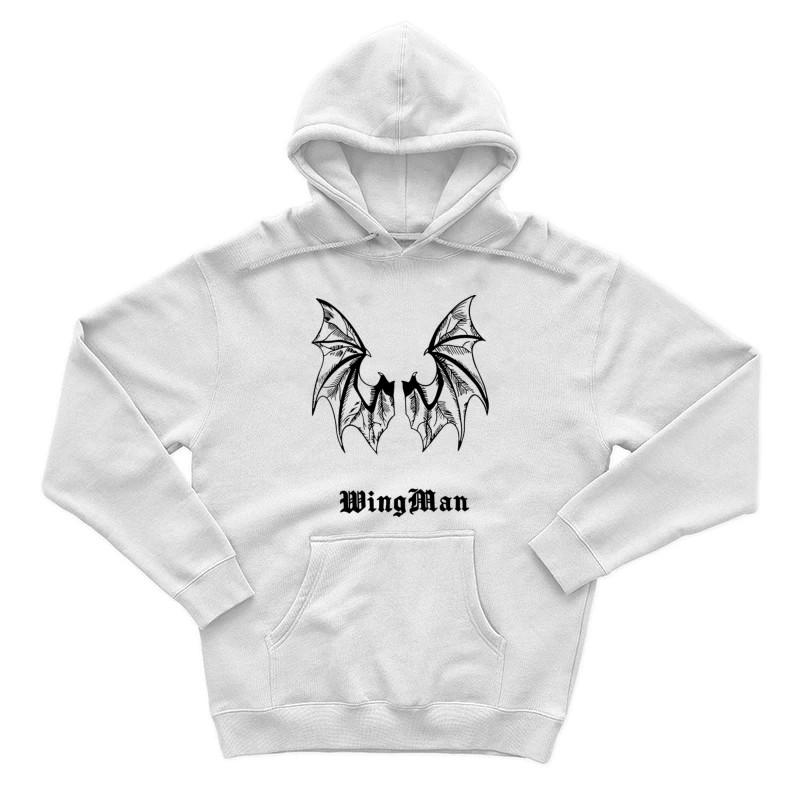 Fledermausflügel-Design mit Schriftzug Herren Pullover Hoodie