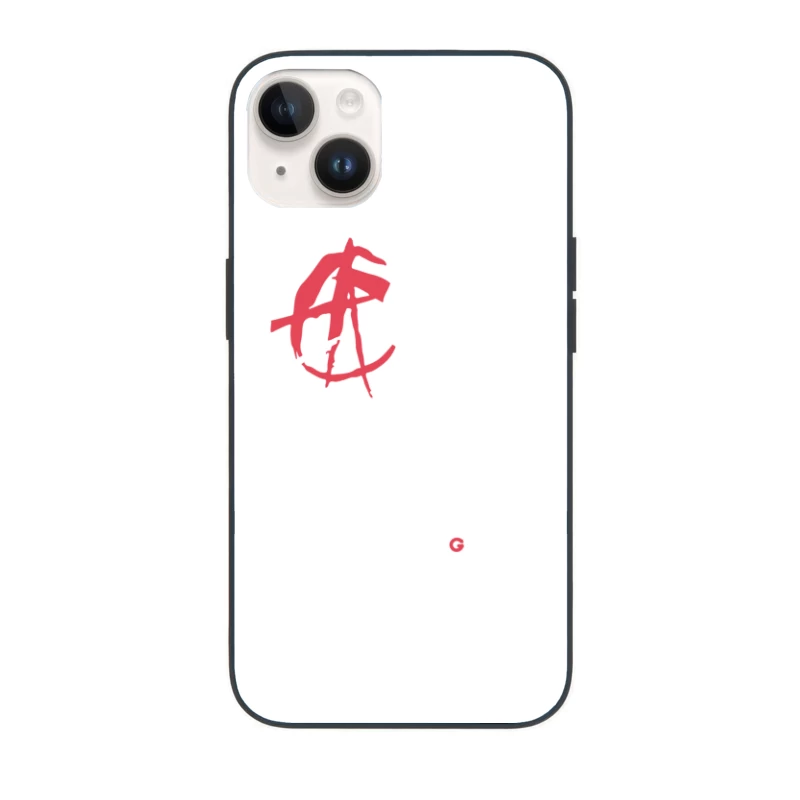 Red Circle Lace Up iPhone Case