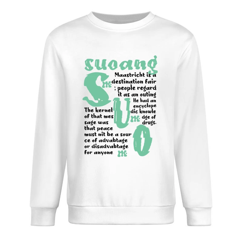 Künstlerische Buchstabenkunst Herren Pullover Sweatshirt