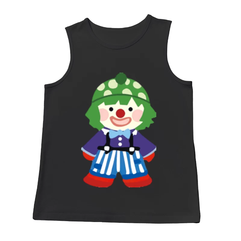 Bunter Clown mit grüner Mütze Herren Tanktops
