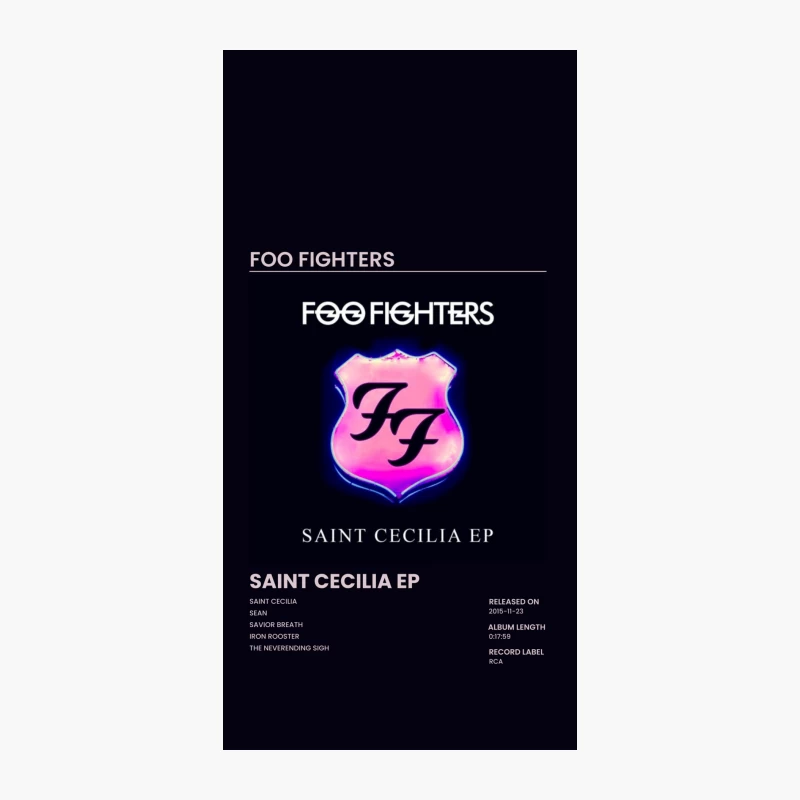 Foo Fighters Saint Cecilia EP Album Cover and Track List iPhone Case
