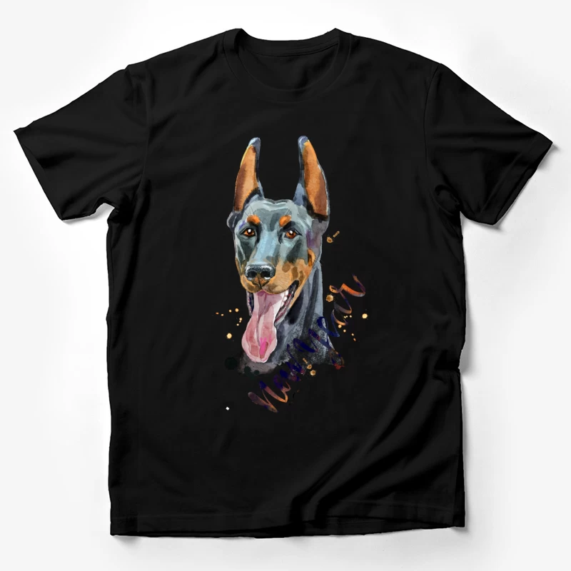 Portrait artistique d'un Doberman Homme T-Shirt