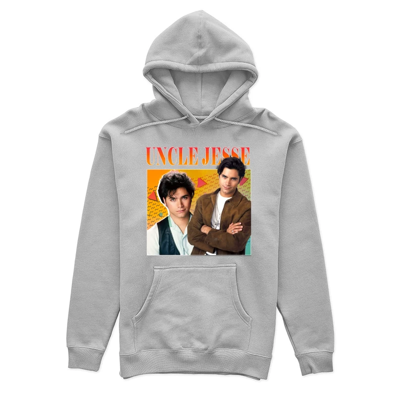 Retro TV Poster of Uncle Jesse from Full House 90s Series Female Pullover Hoodie