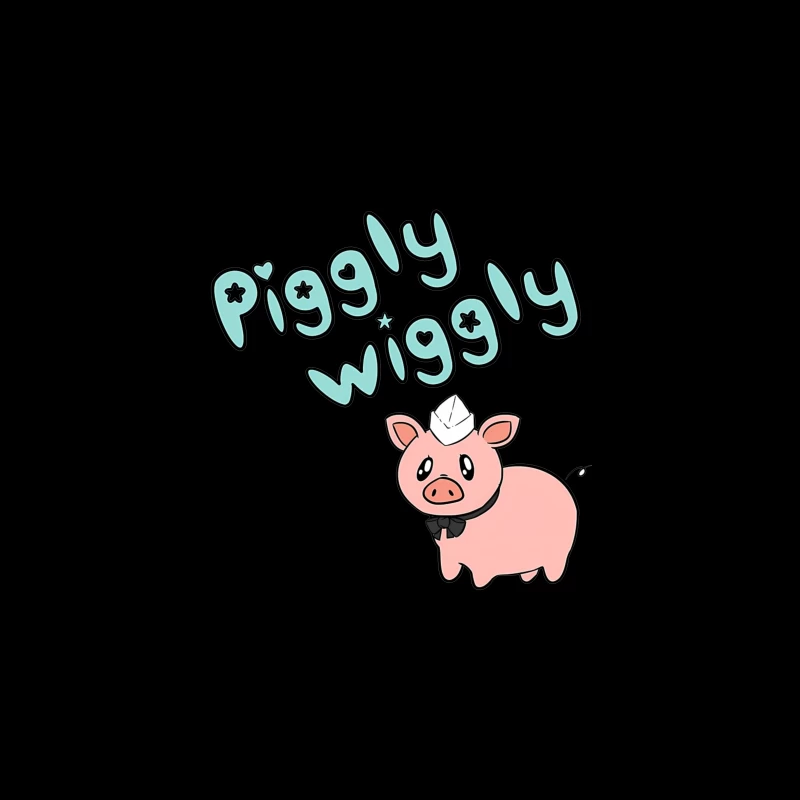 Cute Cartoon Pig with "Piggly Wiggly" Text Travel Mug