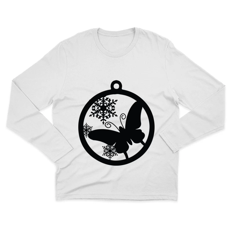 Décoration hivernale avec papillon Homme Manches Longues T-Shirt
