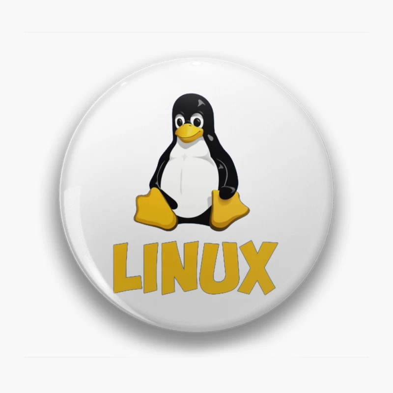 Tux: The Linux Operating System Mascot Logo Pin