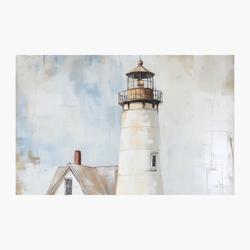 Rustic Coastal Lighthouse Painting Travel Mug