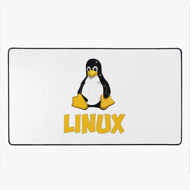 Tux: The Linux Operating System Mascot Logo Desk Mat