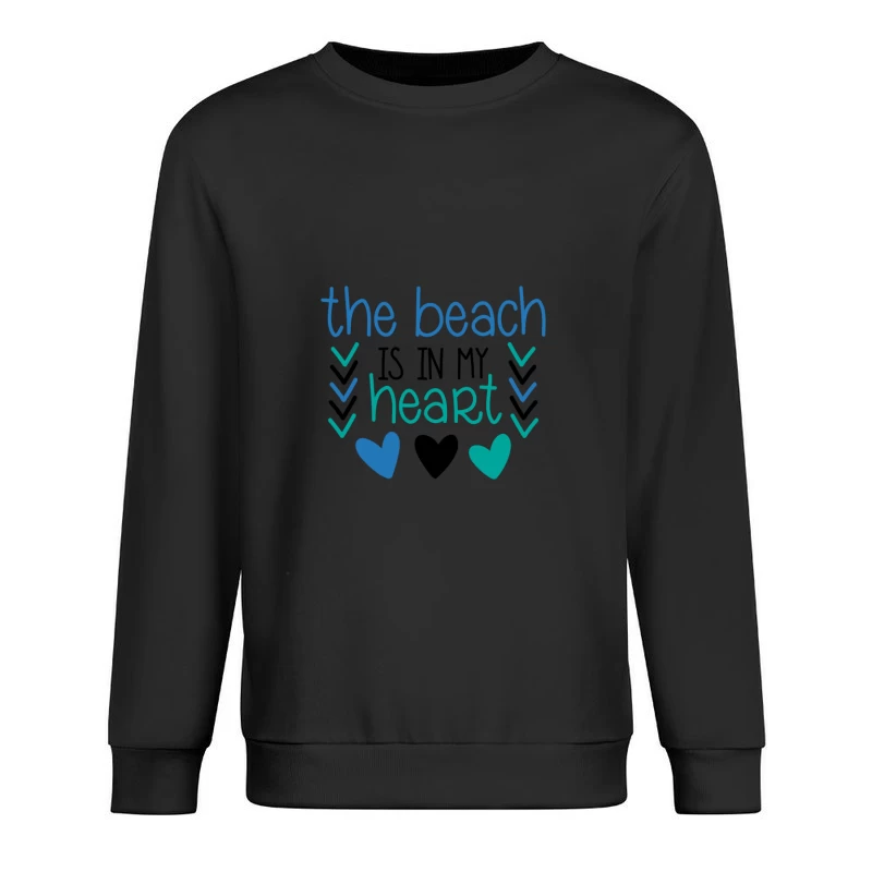 Design de plage moderne avec cœurs Homme Sweat-shirt à enfiler