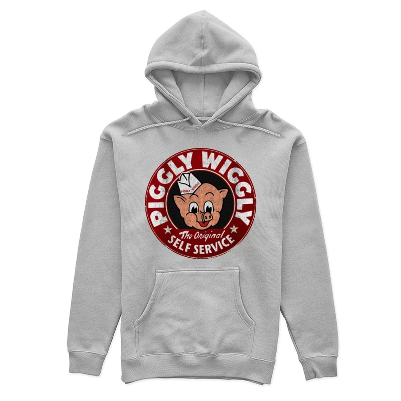 Vintage Piggly Wiggly Self-Service Grocery Store Logo Female Pullover Hoodie