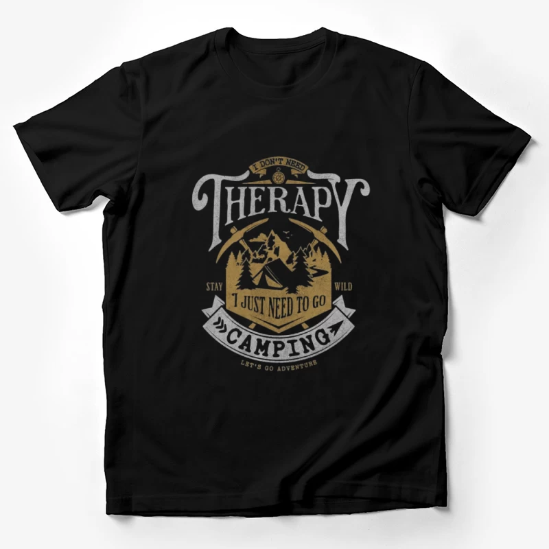 Thérapie de camping: Aventure en plein air Homme T-Shirt