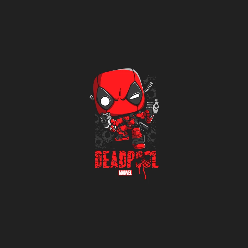 Stylized Deadpool Marvel Superhero Cartoon Design Bucket Hat