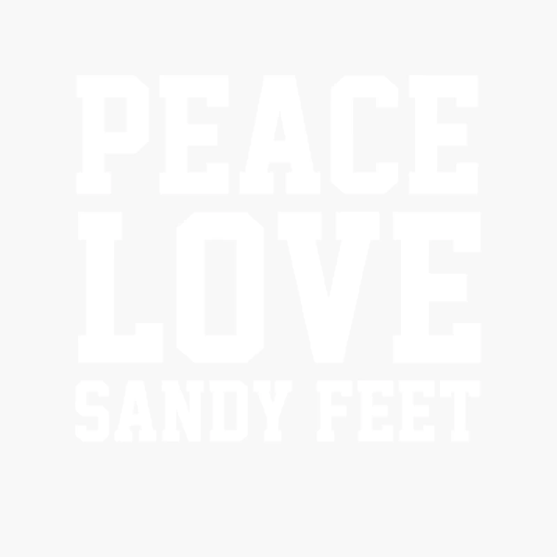 Peace. Love. Sandy Feet. Cotton Tote Bag