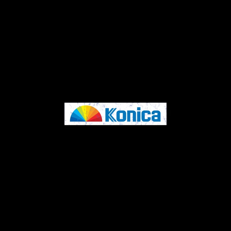 Konica Corporate Logo with Rainbow Semicircle Design iPhone Case