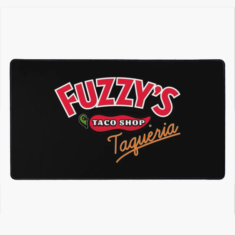 Fuzzy's Taco Shop Taqueria Restaurant Logo Desk Mat