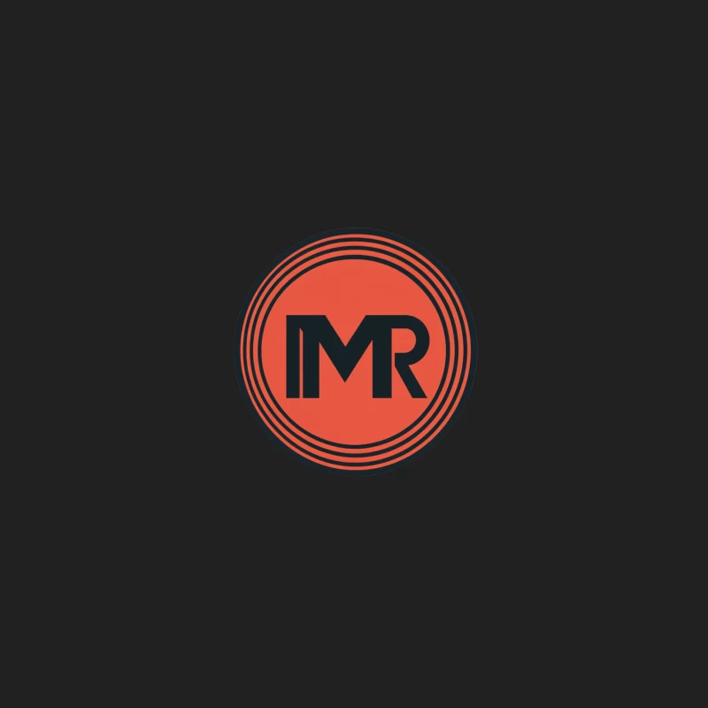 Circular Orange and Black Logo with MR Initials Bucket Hat
