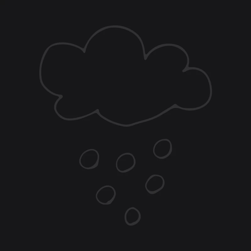 Nuage pluvieux dessiné à la main Homme Sweat à capuche