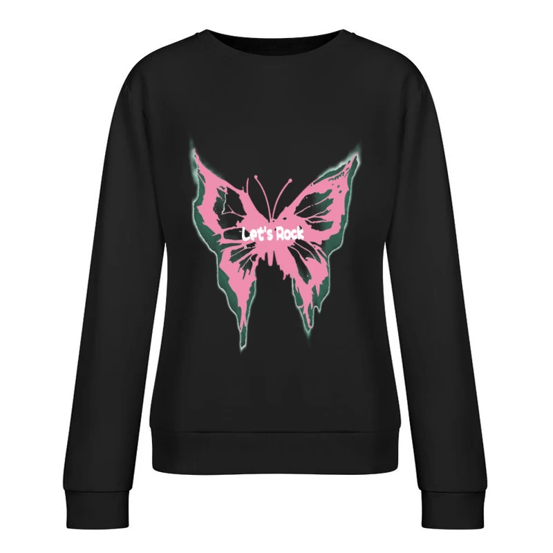 Schmetterling Rock Design Damen Pullover Sweatshirt