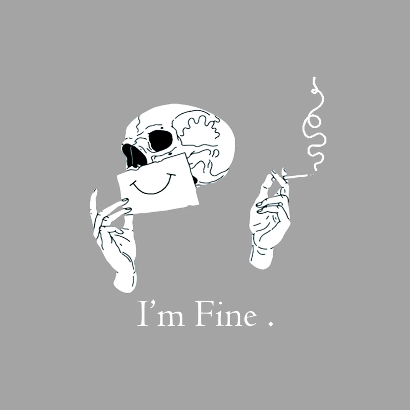 Skull with a Smile and Cigarette