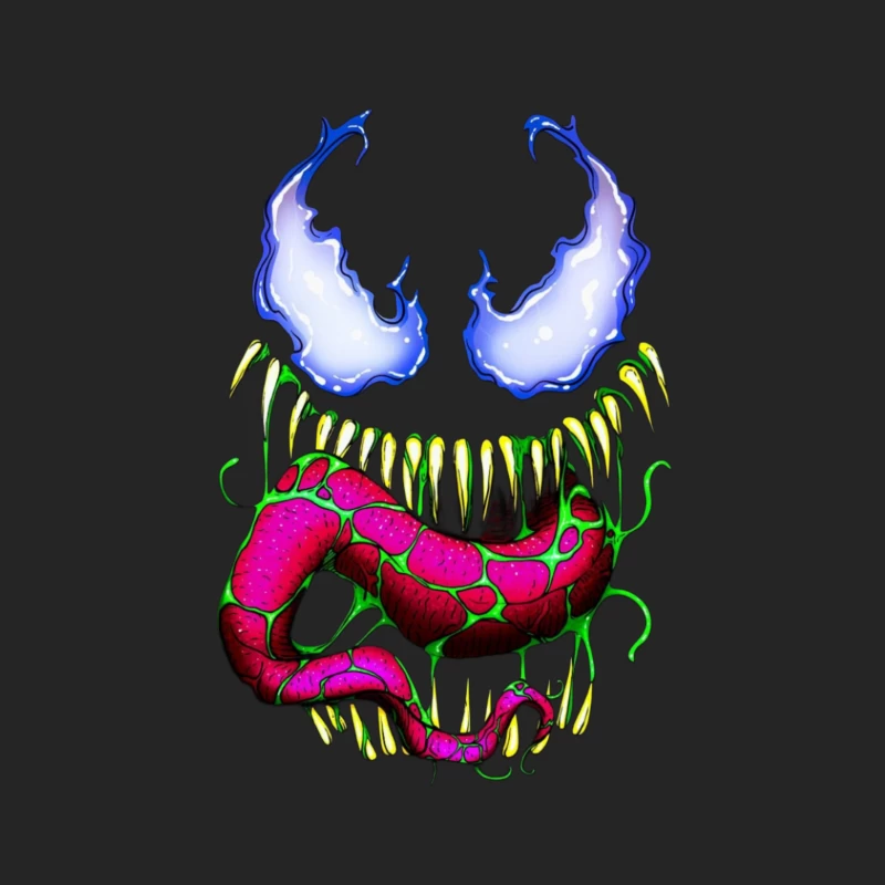 Vibrant Comic Monster Art Male Pullover Sweatshirt