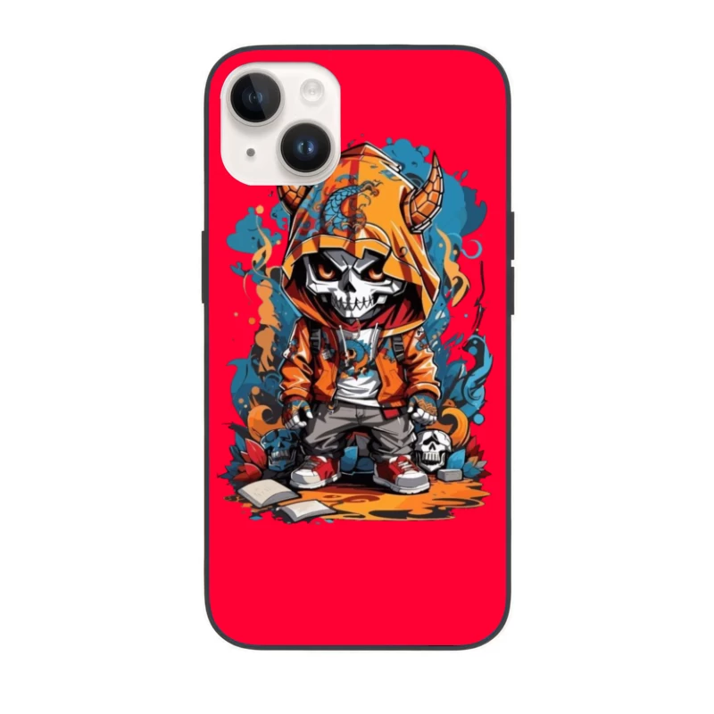 Urban Skull Cartoon Art iPhone Case