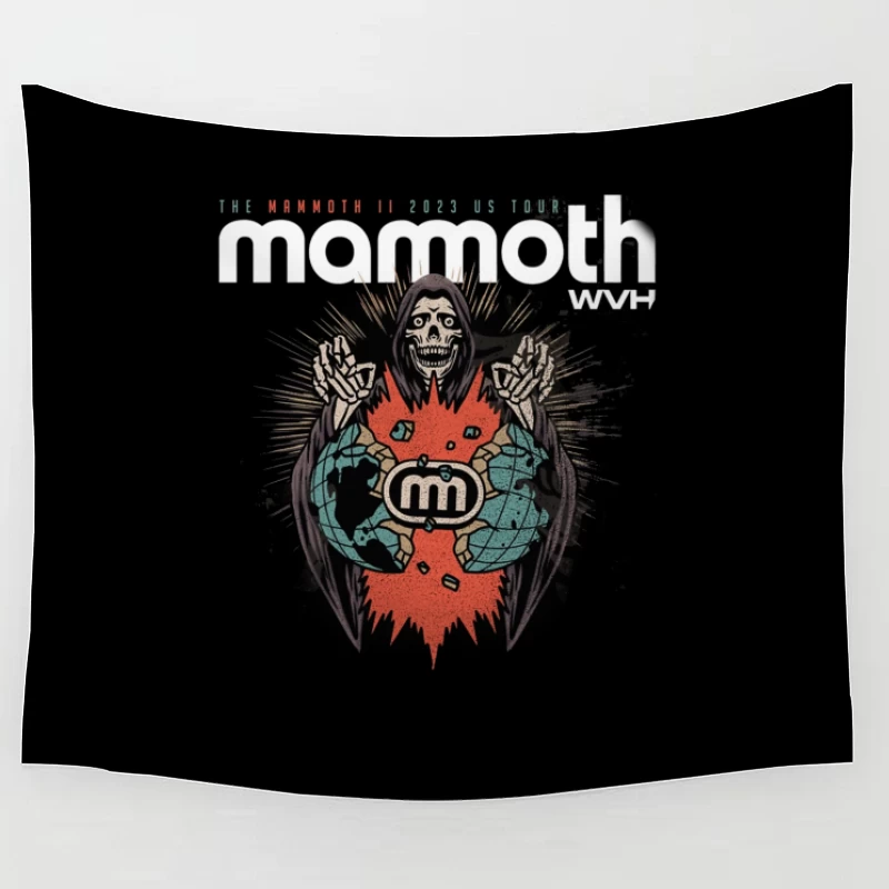 Mammoth Metal Festival 2023 Dark Gothic Poster Design Tapestry