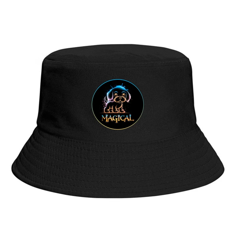 Magical Neon Puppy Art Bucket Hat