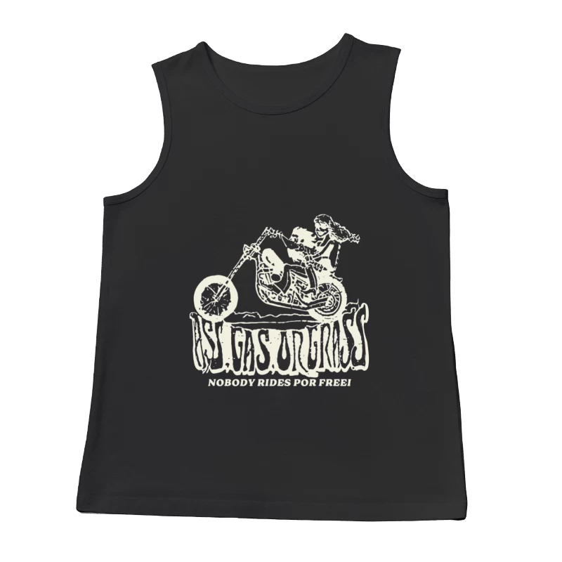 Motorradfahrer Grafik mit Spruch Herren Tanktops
