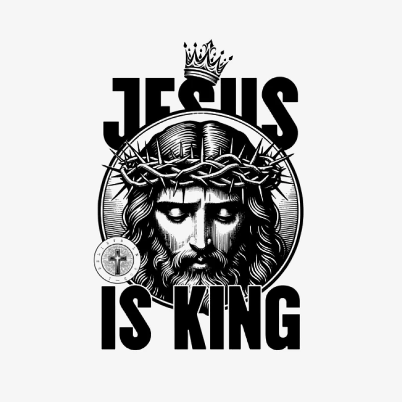 Jésus est Roi, Couronne d'épines, Art religieux Femme Sweat-shirt à enfiler