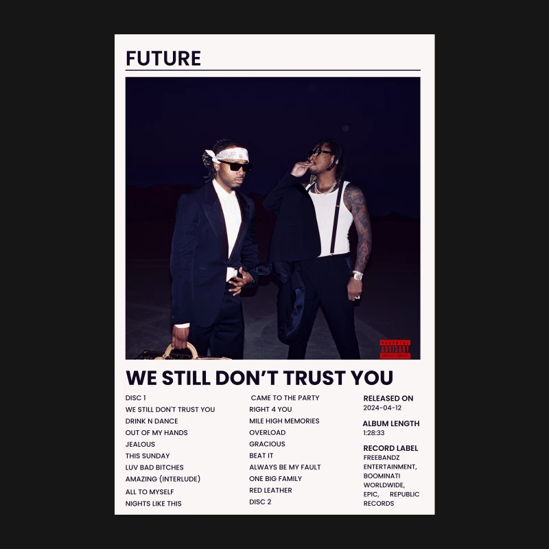 Hip-Hop Duo Unveils Edgy New Album Cover and Track List Male Long Sleeve T-Shirt