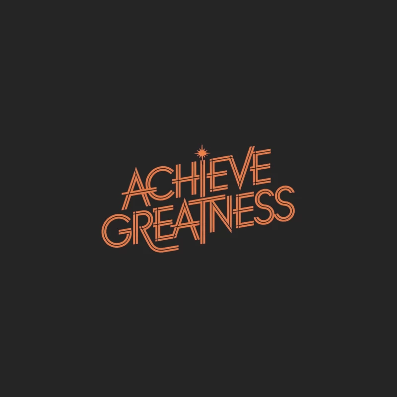 Motivational Orange Text: Achieve Greatness Female Pullover Sweatshirt