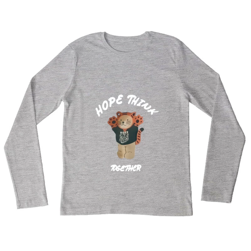 Espoir Peluche Tigre Femme Manches Longues T-Shirt