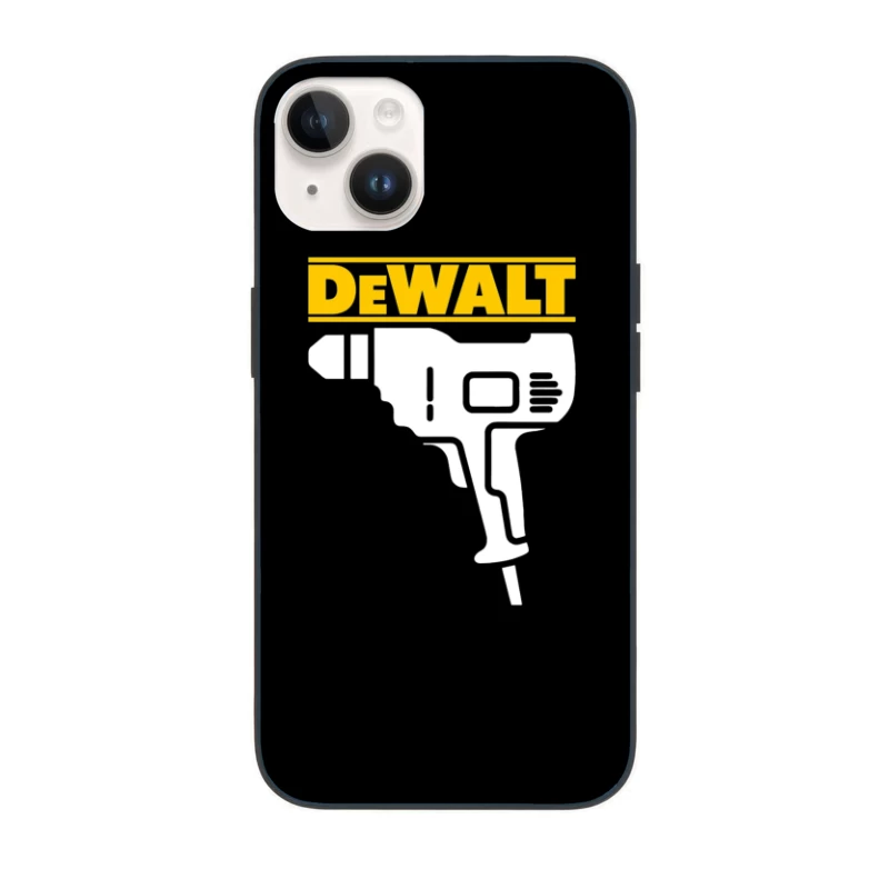 DeWalt Power Tool Drill Silhouette Design iPhone Case