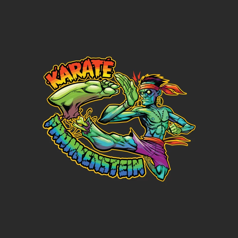 Karate Frankenstein Character Design Baseball Cap