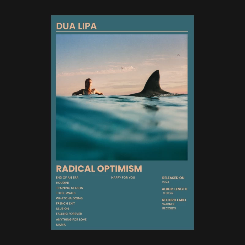 Dua Lipa's "Radical Optimism" Album Cover Features Swimmer and Shark Female Long Sleeve T-Shirt