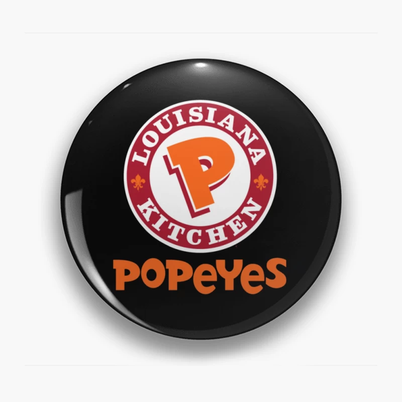 Popeyes Louisiana Kitchen Restaurant Logo Design Pin