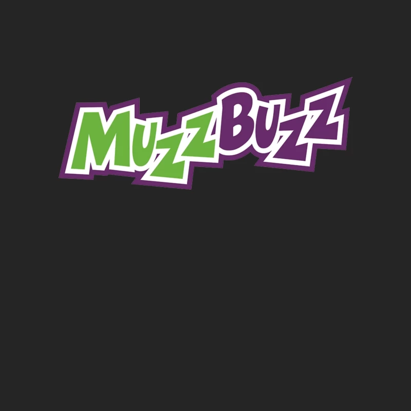 Muzz Buzz Beverage Brand Logo in Green and Purple Female Pullover Sweatshirt