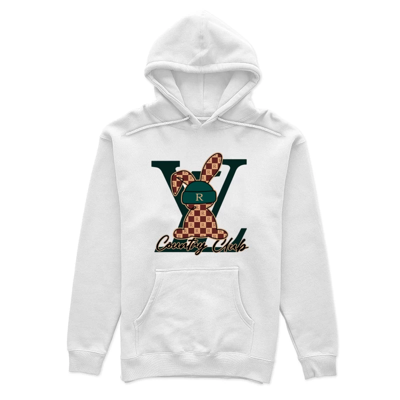 Kaninchen mit R-Muster im Country Club Stil Damen Pullover Hoodie