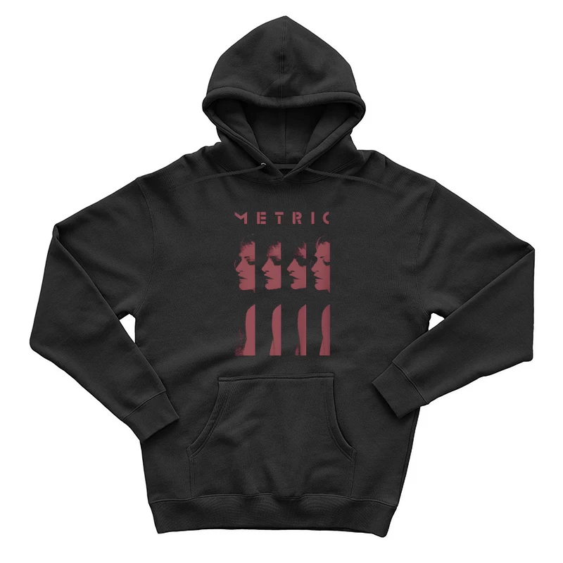 Metric Sliced Red Male Pullover Hoodie