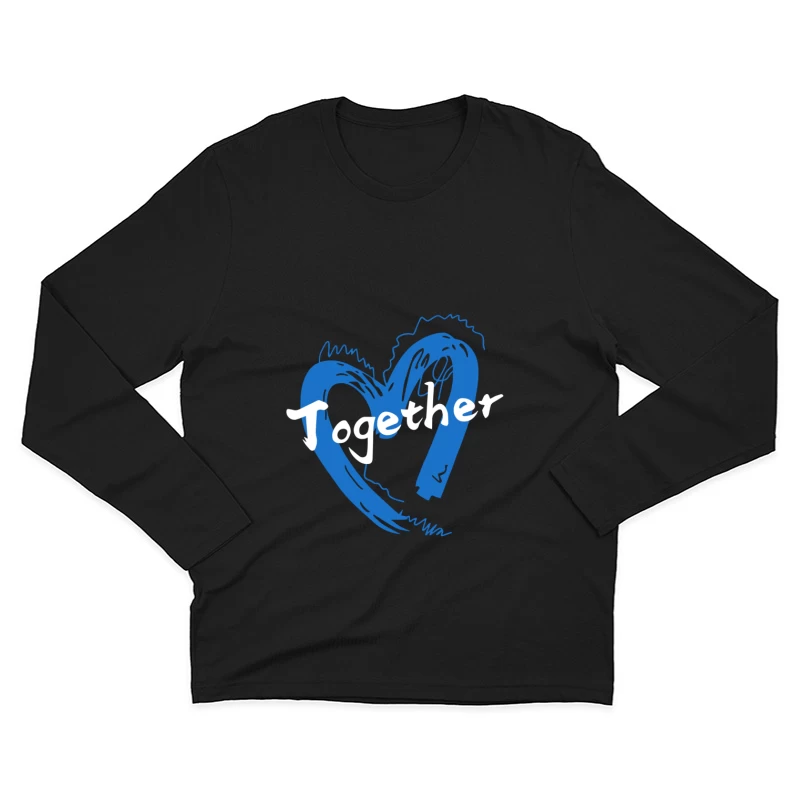Gemeinschaftliches Herzdesign Herren Langarm T-Shirt