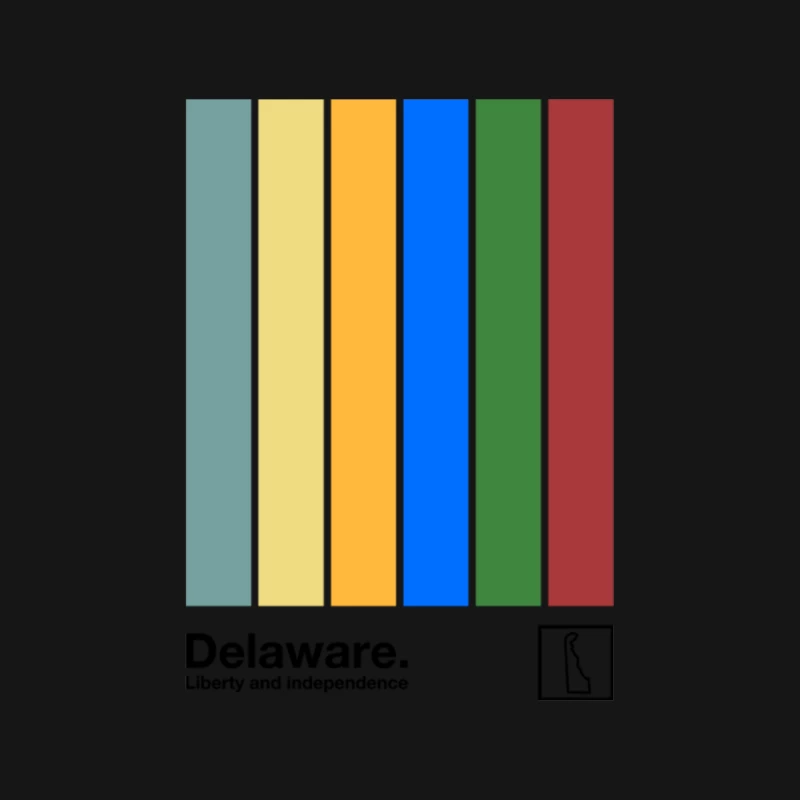 Delaware   Original Minimalist Artwork Poster Design Mouse Pad