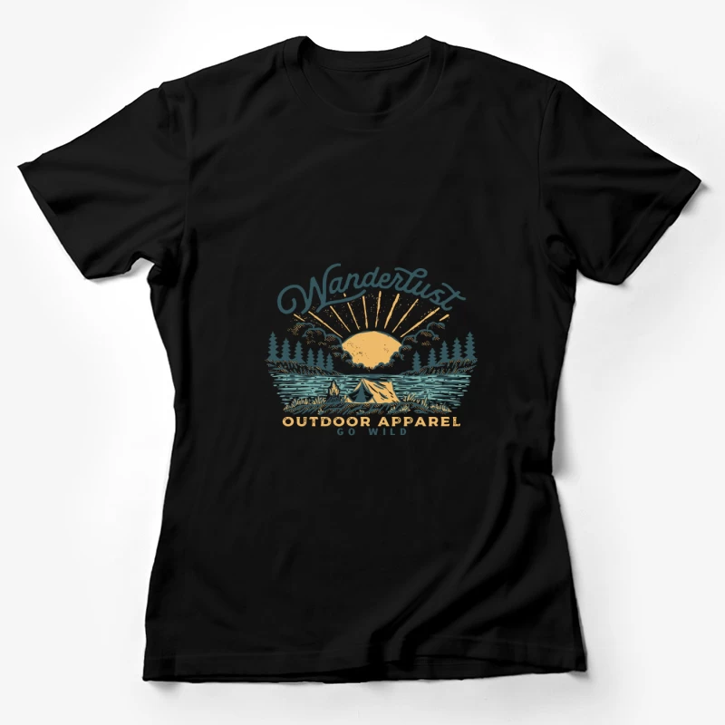 Wanderlust Outdoor-Bekleidung: Gehe Wild Damen T-Shirt