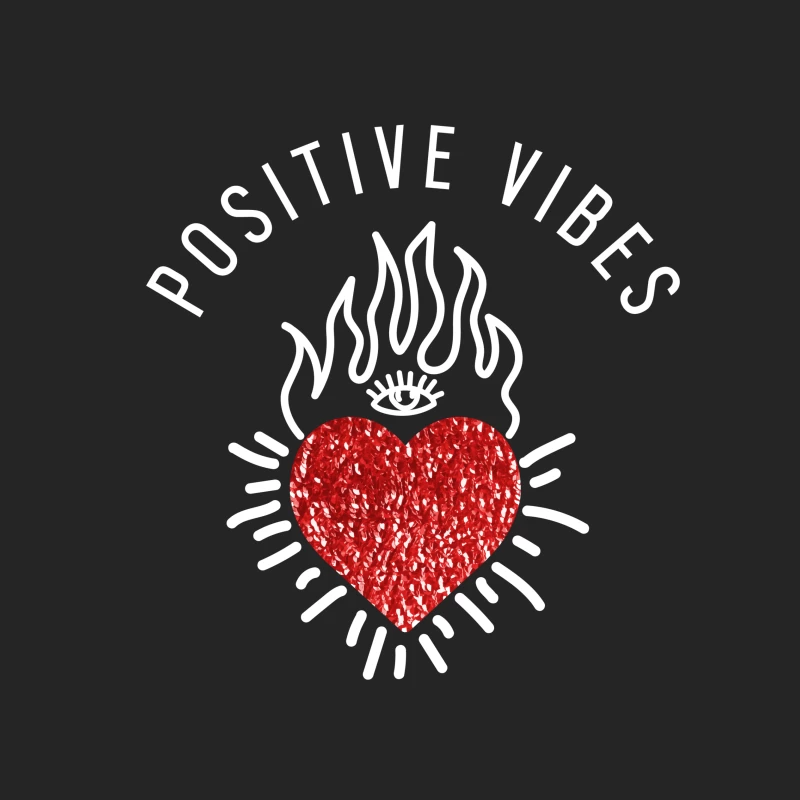 Positives Herzdesign mit Flammen Damen Pullover Sweatshirt