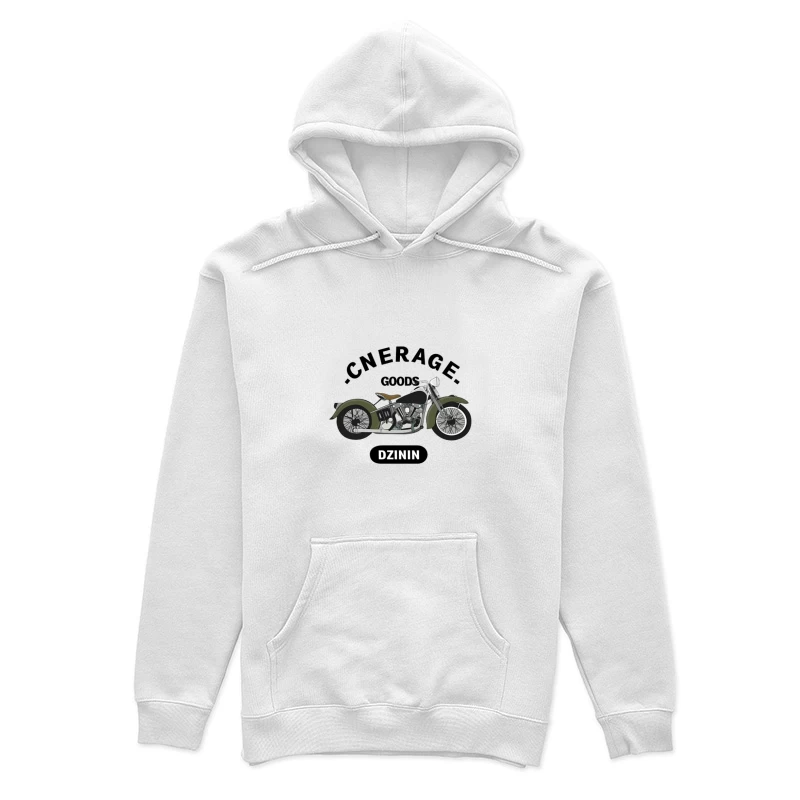 Vintage Motorrad Logo auf Motorradbekleidung Damen Pullover Hoodie