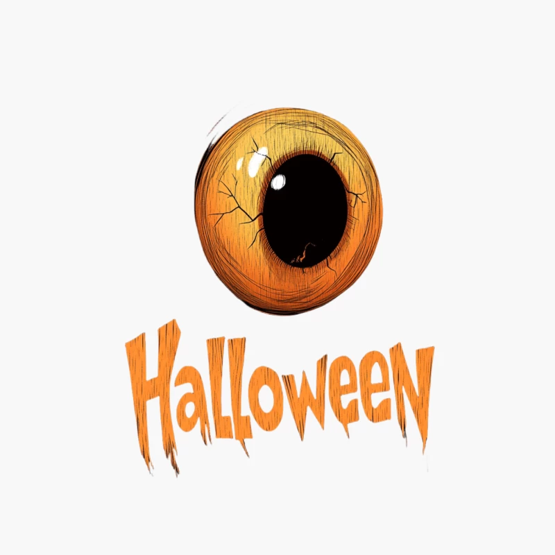 Spooky Halloween Eye Graphic Design Cotton Tote Bag