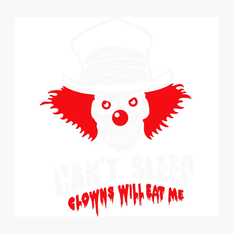 Creepy Clown Horror Halloween Design Throw Pillow