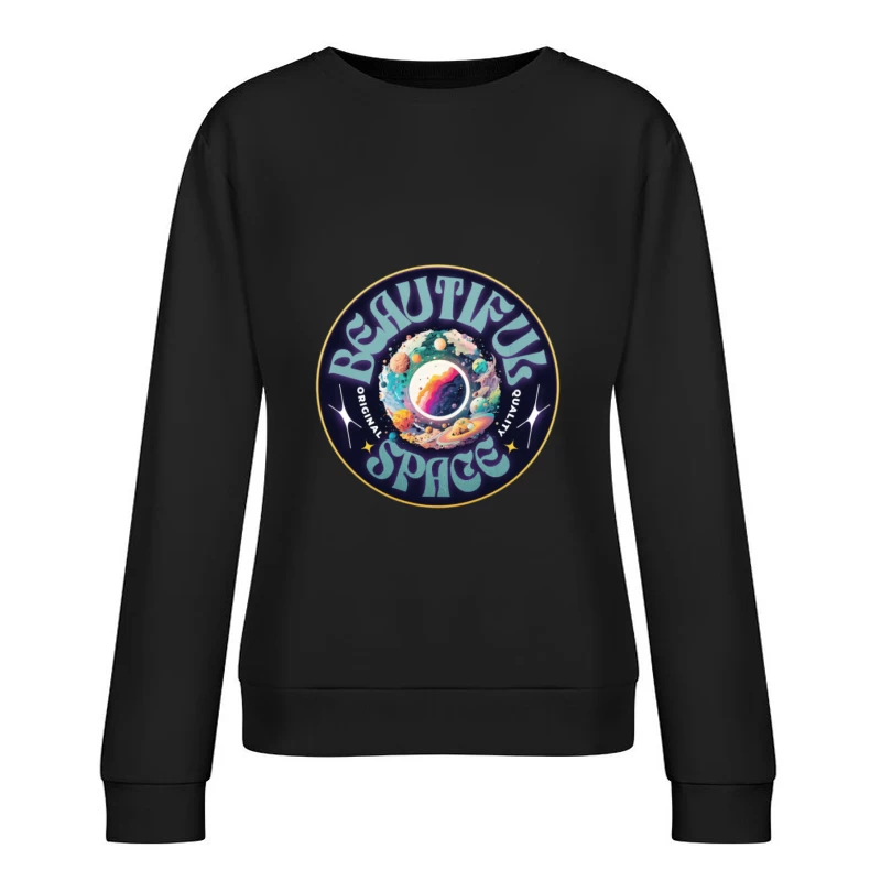 Planeten und Raumkunstwerk Damen Pullover Sweatshirt