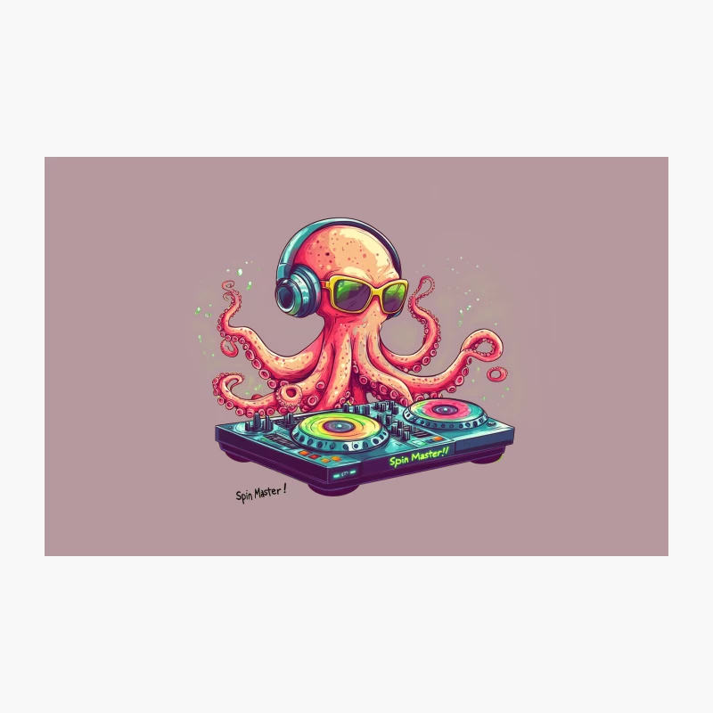 Funky Octopus DJ: Spinning Beats with Tentacles Travel Mug